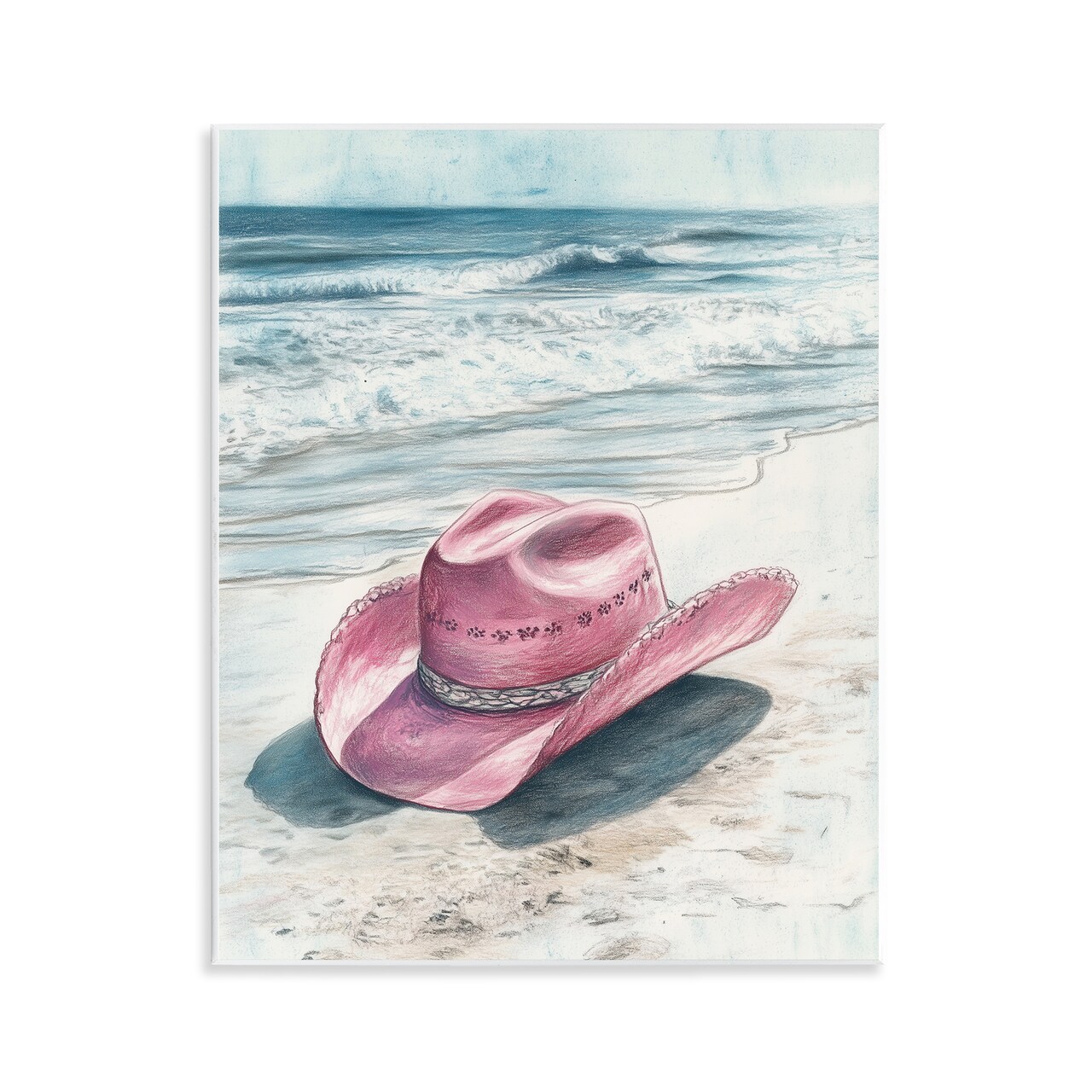Stupell Industries Cowgirl Hat on Beach Wall Plaque, design by Heidi Kuntz